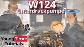 W124 200D verliert Öl, Unterdruckpumpe tauschen OM601 Tutorial W201 W202