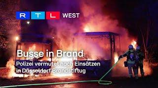 Busse in Brand: Polizei vermutet nach Einsätzen in Düsseldorf Brandstiftung | RTL WEST, 15.11.2024