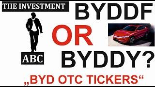 What is the difference between BYDDF and BYDDY? | BYDDF vs BYDDY | BYD different OTC stock tickers