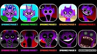 Phase 1 VS Phase 2 VS Phase 3 VS Phase 4 VS Phase 6 VS Phases 7-10 in Incredibox Sprunki