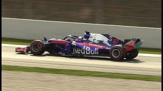 Toro Rosso STR13 Sound on Track | F1 2018 Pre Season Test | FullGasMedia