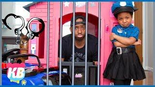 COPS vs ROBBERS Prison Escape from LOL Surprise! Jail | KB Dad and Kamdenboy get Caught by Police