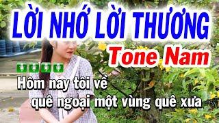 Karaoke Lời Nhớ Lời Thương Tone Nam Cha Cha ( Rê Thứ ) nhạc Sống Tuyết Nhi