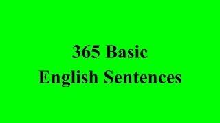 365 Basic English Sentences