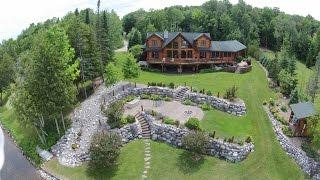 Inviting Waterfront Log Home in Indian River, Michigan