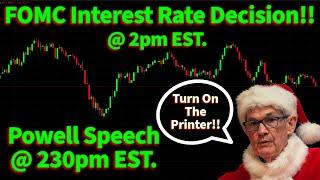 Jerome Powell FOMC Press Conference LIVE @ 230pm EST. Will The Feds Keep The Santa Rally Going?