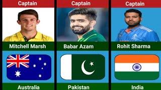All Teams Captain List From T20 World Cup 2024 | T20 World Cup 2024 All 20 Teams Final Captains List