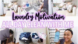 LAUNDRY MOTIVATION 2021 / LAUNDRY ROUTINE 2021 / ALL DAY CLEAN WITH ME 2021 / SPEED CLEANING