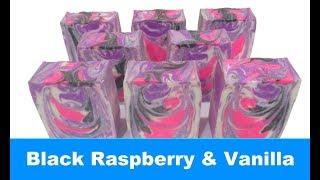Black Raspberry & Vanilla, Cold Process Soap Making and Cutting