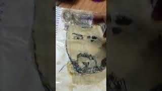 thalapathy Vijay coffee painting drawing art work