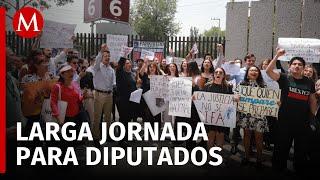 Trabajadores del PJ bloquean la Cámara de Diputados