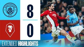 HIGHLIGHTS | Man City 8-0 Salford | McAtee hat-trick, Doku, Grealish, Mubama & O'Reilly Goals!