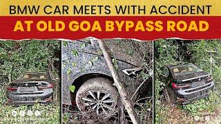 BMW Car Meets With An Accident At Old Goa Bypass Road