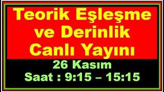 26 Kasım 9:15 Teorik Eşleşme ve Derinlik  Canlı  Yayını #halkaarz #bist100 #borsa #bistarz