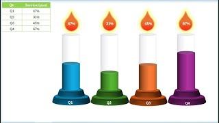 Candle info-graphics chart in Excel | Step by step tutorial