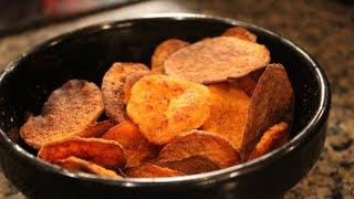 Delicious & Easy Bodybuilding Snack:  Healthy Oven-Baked Sweet Potato Chips