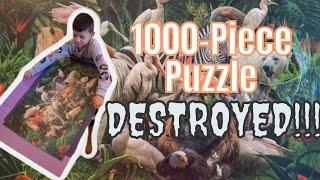 1000 piece puzzle #DESTROYED! | #Kidsstories | #puzzle #Unboxing | The CJ & LJ Show | #Toyreview