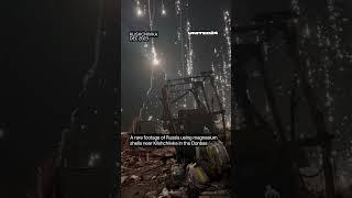 Klishchiivka, Donbas. A rare footage of Russia using magnesium shells  #warinukraine #shorts