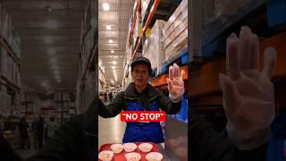 Homeless man eating the food samples turns into a BIG SURPRISE  #shorts