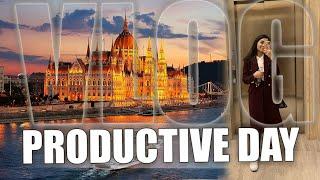 Productive day in a life of a PhD Student  - Budapest Vlog: University, Food, Touristic sights