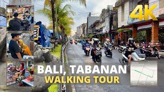 TABANAN BALI Indonesia: Market street in rainy weather | 4K VIRTUAL WALKING TOUR Bali 2022