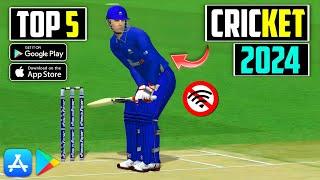 Top-5 Best Offline Cricket Games For Android 2024  || Highest Graphics Cricket Games 2024 | Cricket