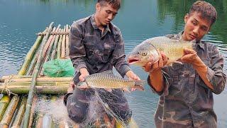 3 DAYS CAMPING ON THE RIVER | Cast a net on the river and catch a super big fish