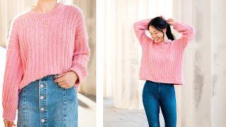 Crochet Ribbed Sweater DIY Tutorial