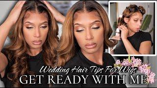 ‍️WEDDING HAIR: How I Style Wig For EVENTS ( SWEAT-PROOF Wig Install & Long lasting Curls)