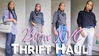THRIFT HAUL | Thrifting in Bronx New York | Styling Thrift Haul | Model Image