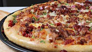 The Most Mouthwatering LOADED BBQ Chicken Pizza