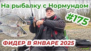 КАРАСЬ НА ФИДЕР В ЯНВАРЕ / На Рыбалку с Нормундом #175