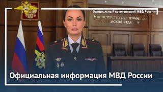 Ирина Волк: Официальная информация МВД России