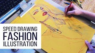 Fashion illustration woman face | Speed paint | Фэшн иллюстрация Лицо | Как научиться рисовать