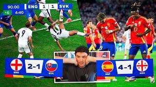 JUDE BELLINGHAM SAVES ENGLAND! SPAIN INSANE! EURO 2024 ROUND OF 16 LIVE REACTION!