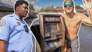 Police Couldn’t Believe We Found A Stolen ATM Magnet Fishing