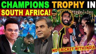 SOUTH AFRICA WILL HOST 2025 CHAMPIONS TROPHY IF PCB DOESN’T ACCEPT THE HYBRID MODEL | PAK REACTIONS