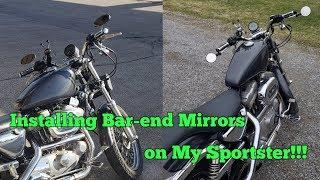 Installing Bar End Mirrors on my Sportster!