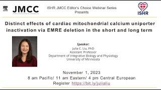 JMCC-ISHR Cardiovascular Webinar - Dr Julia Liu