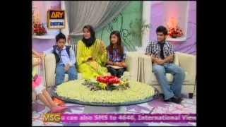 Dr. Aafia's children in ARY morning show on Mother's Day.mp4