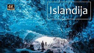 Islandija žiemą - įspūdingi ledynai, kriokliai, geizeriai ir uolos (4K). Pasakų ledo šalis.