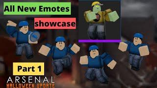 Emote review arsenal (all 3 new emotes) Halloween update || Roblox || From halloween shop