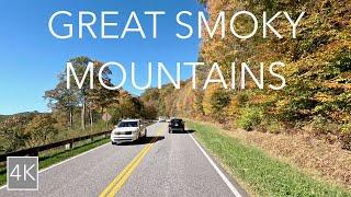 Great Smoky Mountains Driving Tour 4k - Smokies Fall Color Scenic Drive