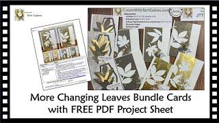 More Changing Leaves Bundle Cards with FREE PDF Project Sheet