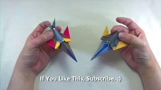 How to make a Papercraft, Origami Transformer Spaceship (requires 1 straight cut)