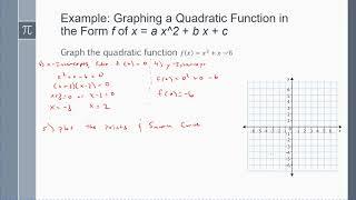 Quadratic Functions, Standard Form, Graphing, Max & Min