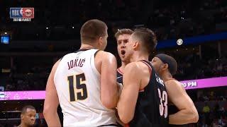 Nikola Jokic & Meyers Leonard trash talks & both gets a technical fouls | Blazers vs Nuggets Game 5