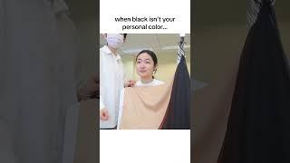 I can’t wear black anymore? #personalcolor #personalcoloranalysis