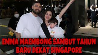 MERIAHNYA EMMA MAEMBONG SAMBUT TAHUN BARU DEKAT SINGAPORE BERSAMA SUAMI