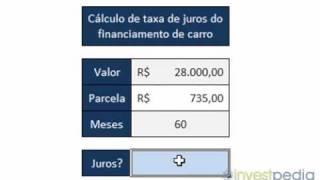 Aprenda a calcular a taxa de juros do financiamento do carro com auxílio do Excel